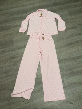 SKIMS Soft Lounge Ribbed Sleep Set in CHERRY BLOSSOM *NWT*